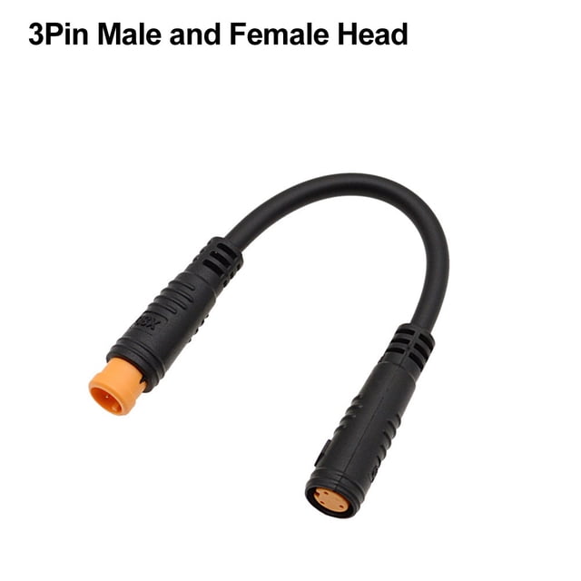 2PCS 3Pin Thumb Shifter Conversion Cable M8 Waterproof Connector for E-bike Kit