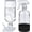 Black&White, variant on 2 Pack 360 ° Glass Spray Bottles with Silicone Sleeve, 16 oz Empty Refillable Containers with Adjustable Spray Nozzles, Spray Bottles for Hair, Cleaning Solutions and Plants White