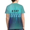 thumbnail image 2 of Ben Azelart Stay Wild Kids T-Shirt 3d Printed Graphic T-Shirts Boys And Girls Short Sleeve Shirts For Youth Kids X-Small, 2 of 7