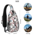 thumbnail image 5 of Sling Backpack,White Christmas Snowman Pattern Crossbody Bag with Water Bottle Holder,Waterproof Sling Bag for Men/Women with Chest Phone Holder for Hiking,Travel, 5 of 6