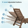 thumbnail image 5 of SERWALL Patio Chaise Lounge Chair Set of 2, 78'' Long 5-Positions Adjustable HDPE Outdoor Lounge Chair Brown, 5 of 9