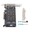 thumbnail image 1 of Tarjeta adaptadora NVME a PCIE X8 Tarjeta de expansión dual de 32 Gbps Lector de disco duro Accesorios para computadora, 1 of 5