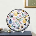 thumbnail image 4 of Yayeee Wall Clock Battery Operated 11.9" Silent Quartz Non-Ticking for Living Room Decor, Purple Easter Eggs, 4 of 8