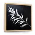 thumbnail image 2 of Designart "White Willow Leaves I" Leaves Floater Framed Wall Decor, 2 of 5