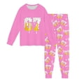thumbnail image 4 of Rhuody Boys Pajamas Long Sleeve Top And Pants Sleepwear Graphic Printed Crewneck 2Pieces Pj'S Set Cute Clothes Pink 4-5 Years, 4 of 4