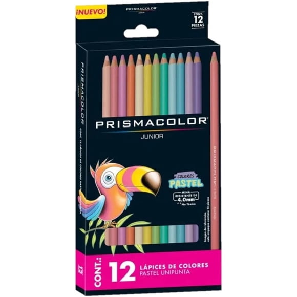Lapices DE Colores Pastel Prismacolor Junior 12 Piezas Nueva Edición Unisex
