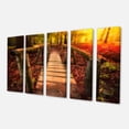 thumbnail image 2 of Beautiful Footbridge in Golden Light - Bridge Canvas Art Print, 2 of 3