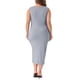 thumbnail image 3 of Vestido de verano sin mangas de talla grande para mujer Agnes Orinda, vestido de cóctel ajustado con escote cuadrado, vestido de tanque 3X gris, 3 of 7