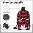 thumbnail image 6 of Rocae Christmas Tree Buffalo Plaid for Lightweight Chest Bag Dual Pocket, Waterproof Crossbody Sling Bag for Men and Women, 6 of 8