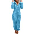 thumbnail image 3 of Onesies-ropa de dormir de forro polar para mujer, conjuntos de pijamas de talla grande para adultos, pijamas cálidos para mujeres, S-5XL de invierno, 2022, 3 of 6