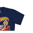 thumbnail image 4 of Hot Wheels Boys T-shirt, Printed Cartoon Cars Graphic Shirt Navy - XL, 4 of 5