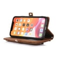 thumbnail image 6 of Mantto iPhone 11 case, PU Leather Flip Retro Shockproof Magnetic Zipper Wallet Stand Case Cover for iPhone 11  6.1 inch,Brown, 6 of 10