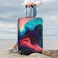 thumbnail image 7 of Hirioo Colorful Surreal Landscape for Elasticity Suitcase Cover (No luggage Included) Durable Luggage Protector Fits 18-32 Inch Luggage-Small, 7 of 7