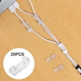 thumbnail image 2 of 20Pcs Self Stick Wire Cable Cord Clips Clamp Table Wall Tidy Organizer Holder for Home Network, 2 of 8