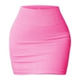thumbnail image 2 of Aellinatey Women's Basic Ribbed Knit Stretchy Elastic Short Mini Pencil Bodycon Skirt, 2 of 13