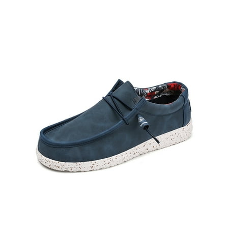 

Rockomi Mens Boat Shoes Lace Up Loafers Comfort Flats Men Breathable Non-Slip Casual Shoe Fashion Slip On Blue 9.5