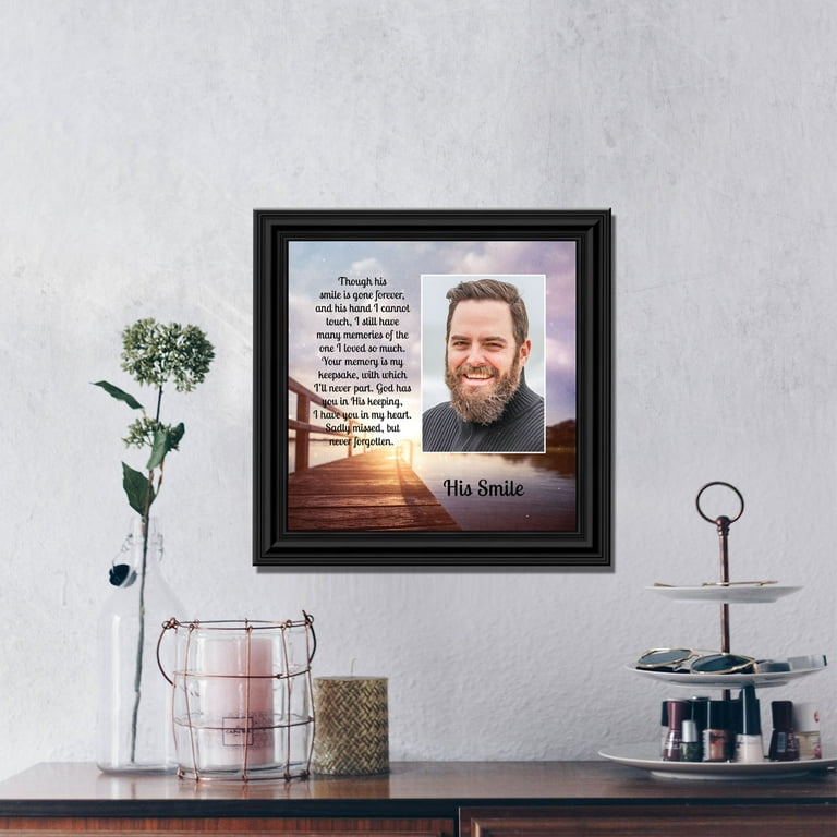 Sympathy Gifts for Loss of Husband, Memorial Gift, His Smile In Memory –  Crossroads Home Decor