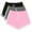 Pink, variant on Uaswgudfs 3-piece set Women's Curved Hem Summer Shorts with Elastic Waist - Stretchy Casual Shorts for Running, Yoga & Outdoor Activities Wine S