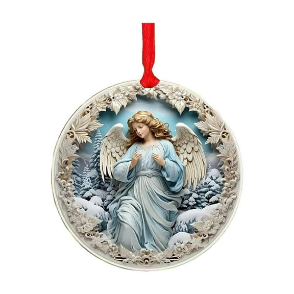 DefiDgd Christmas Stereoscopic Vision Hanging Ornament Angel Descends,Ornament Christmas Keepsake Decor for Christmas Tree Winter Holiday Xmas Gift for Christmas Tree Hanging Ornament(A)