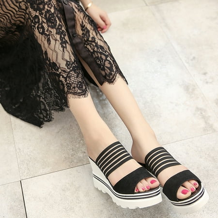 

Ovzne Women S Slippers Womens Slippers Women Fish Mouth Platform High Heels Wedges Sandals Open Toe Shoes Slippers Cozy Slippers