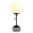 thumbnail image 3 of Evelyn&Zoe Reagan 17.75" Table Lamp with Glass Shade, 3 of 9