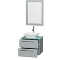 thumbnail image 2 of Wyndham WCR410024SDGGGD2BM24 Bathroom Vanity Set with Green Glass Countertop, 2 of 7