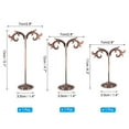 thumbnail image 2 of Earring Holder, 3pcs Earring Stand Earring Display Stands Storage Organizer Metal Rack Spray for Photography, Bronze, 2 of 5