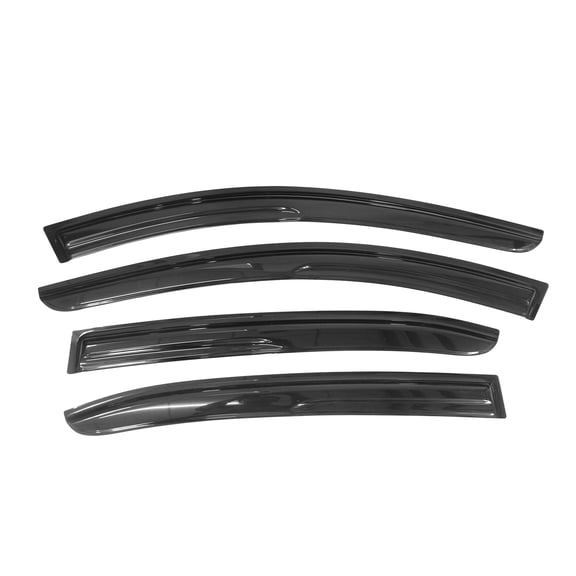 Ikon Motorsports Window Visor Compatible with 14-19 Mazda 3 BM BN Sedan Hatchback MU Style Acrylic Deflector Rain Guard 4Pc Set Outside Mount 2014 2015 2016 2017 2018 2019