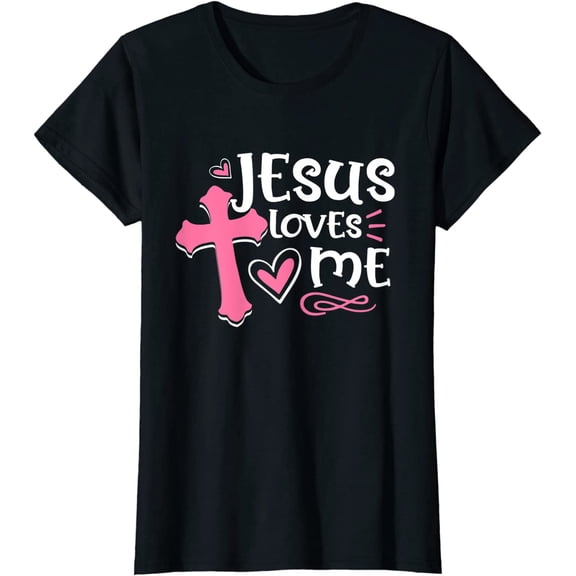 Awesome Religious Jesus's Love Jesus Loves Me Christian Women Crew neck T-Shirt