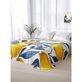 thumbnail image 6 of Yellow Lemon Flat Sheets Only Queen Size, Soft Breathable Bed Top Sheets for Mattress, Blue Flower Leaves Spring Summer Plant Luxury Bedding Flat Sheets for Home Hotel Bedroom Bed Protection, 6 of 9