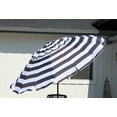 thumbnail image 2 of Deluxe 8 ft Black and White Stripe Patio & Beach Umbrella with Travel Bag, 2 of 8