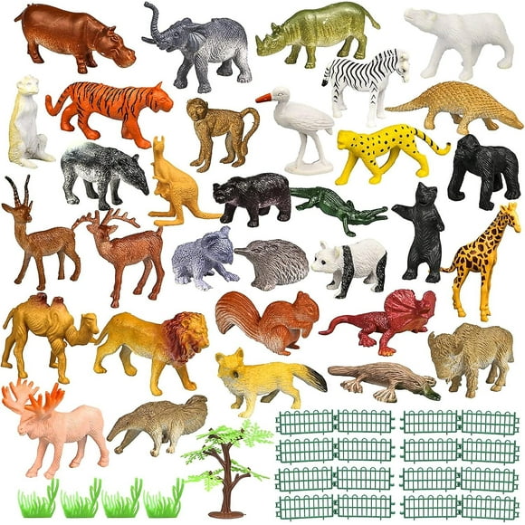 AI Animal Toys for Kids - 53 Pieces - Zoo Animal Figures - Learning Toys for Toddlers - Jungle Animals