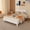 White, variant on Ktaxon Twin Wooden Bed Frame, Platform Bed with Headboard & Slats Support, Brown