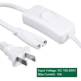 thumbnail image 4 of Unique Bargains T5 T8 LED Tube Power Extension Cable with Switch 2Pin 5M Length White, 4 of 5