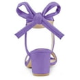 thumbnail image 3 of BLISSFUL STEP Women's Open Toe Back Ankle Tie Chunky Heel Sandals, 3 of 6