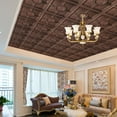 thumbnail image 4 of PVC Ceiling Tiles, Antique Copper Decorative Drop Ceiling Tiles 24 x 24in, 12-Pack Panels Cover 48 Sq. Ft, 4 of 14