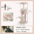 thumbnail image 3 of PawHut 47" Cat Tree Tower with Condo, Ladder, Scratching Posts, Ball, 3 of 10