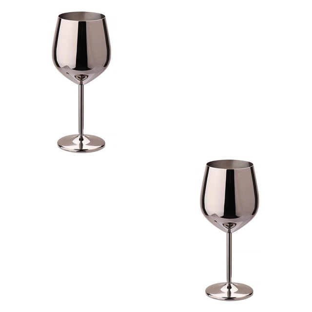 Wosthever Copa de vino de acero inoxidable de 500ml, vaso de una sola capa para bebidas, copa de cóctel de champán, doméstico para Type2 NO2