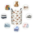 thumbnail image 6 of Balery Rabbit And Squirrel Round Laundry Basket with Handles Waterproof Freestanding Laundry Hamper for Clothes Toys in the Dorm and Family-Medium, 6 of 8