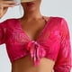 thumbnail image 2 of Gibobby Conjunto de bikini para mujer Conjunto de dos piezas de falda de playa con traje de baño 3D con estampado de estilo corte magnífico para mujer(Rojo,CH), 2 of 5