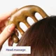 thumbnail image 2 of Peine de masaje de meridianos de 5 dientes, masajeador de puntos de acupuntura para cuero cabelludo y cabeza, peine de madera de sándalo, herramienta de terapia de acupuntura Gua Sha para el cuerpo, 2 of 6