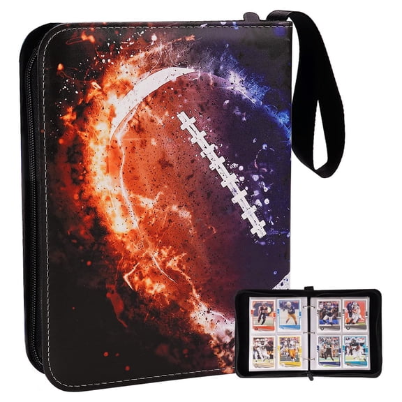 Card Binder Compatible with Football Card, Trading Card, Fits 400 Cards with 50 Removable Pages, Card Holder Collector for Standard Size Card