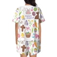 thumbnail image 3 of Kdxio Happy Easter1 Print Pajamas Sets for Women Short-Sleeved Pjs with Lounge Shorts Two Piece Sleepwear S-4XL, 3 of 8