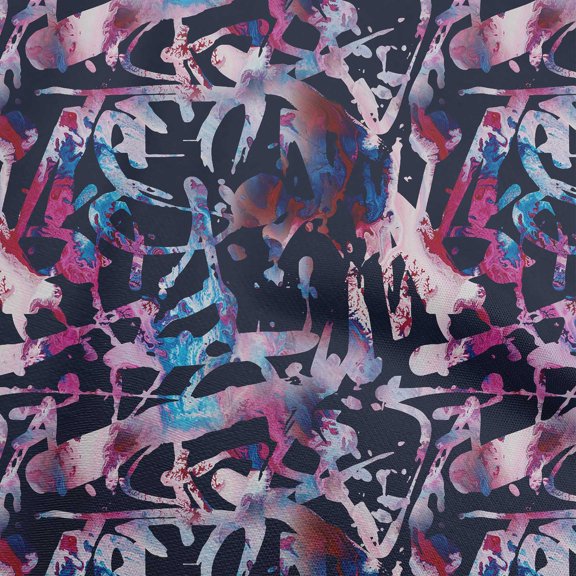 oneOone Polyester Spandex Black Fabric Abstract Sewing Craft Projects Fabric Prints By Yard 56 Inch Wide