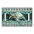thumbnail image 2 of Renewold Golf Cart Seat Cushion Cover Portable Sport Golf Blanket Keeps Seat Comfort and Clean Universal Fit for Most Golf Carts, American Tribal Sea Turtle Cow Print Teal, 2 of 5