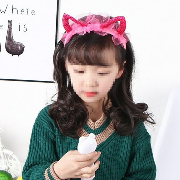 HONMEET 6pcs Cat Ear Hair Hoops for Girls with Sequin Design, Perfect for Costume Parties, Christmas, and Everyday Wear