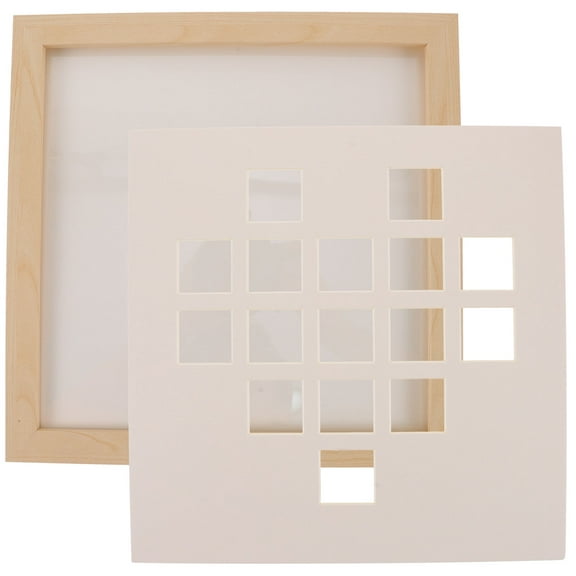 USHOBE 1Pcs Diy Wood Painting Arts Frame Natural Wood Craftsmanship For Diy Enthusiasts 11.00X11.00In