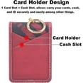 thumbnail image 3 of for Samsung Galaxy Z Flip 5 Case with Card Holder & Ring, Premium PU Leather Back Cover Hard PC Bumper All-Round Protection Protective Phone Case for Z Flip 5 2023 - Red, 3 of 11