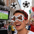 thumbnail image 6 of LEFTHIGH Home Football Themed Party Decorations Set Paper Headbands Glasses Photo Booth Props for Soccer Events Sports Theme 21x20cm Multicolor 1 Set Decor, 6 of 6
