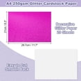 thumbnail image 2 of 20Sheets Hot Pink Glitter Cardstock, 8.3x11.7 in A4 Glitter Paper Card Stock Shiny Scrapbook 250gsm Sparkly Paper Large Shimmer for Crafts Scrapbook DIY Art Wedding Party, 2 of 6